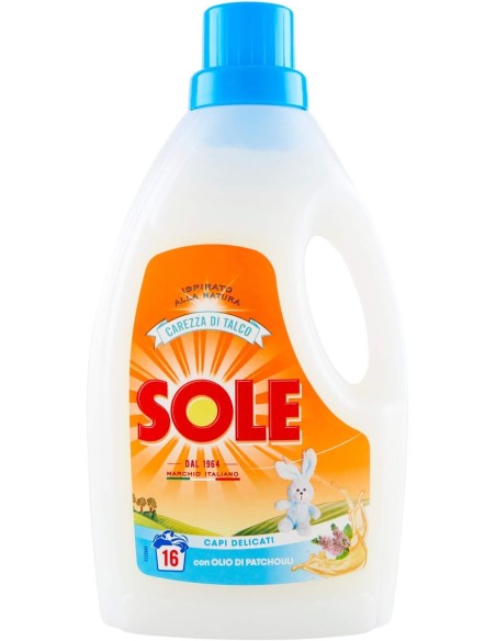 sole detersivo liquido 16 lavaggi 1l - capi delicati - talco: tuttocasashop.live: prodotti per bucato e tessuti