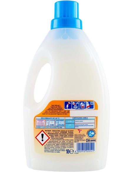 sole detersivo liquido 16 lavaggi 1l - capi delicati - talco: tuttocasashop.live: prodotti per bucato e tessuti