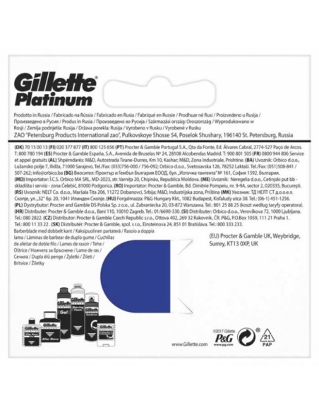 gillette platinum lame tradizionali - 5 pezzi - ricambi per rasoio classico: tuttocasashop.live: igiene e cura della persona