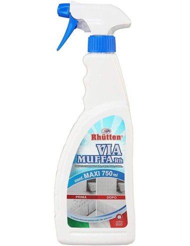 rhutten via muffa - spray maxi formato 750ml - antimuffa igienizzante: tuttocasashop.live: pulizia e cura della casa