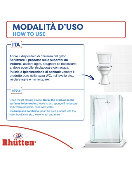 rhutten via muffa - spray maxi formato 750ml - antimuffa igienizzante: tuttocasashop.live: pulizia e cura della casa