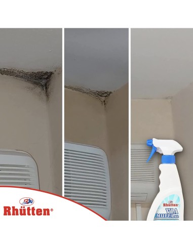 rhutten via muffa - spray maxi formato 750ml - antimuffa igienizzante: tuttocasashop.live: pulizia e cura della casa