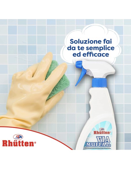 rhutten via muffa - spray maxi formato 750ml - antimuffa igienizzante: tuttocasashop.live: pulizia e cura della casa