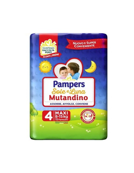 pampers sole e luna mutandino - 18 pannolini taglia 4 maxi 7-18 kg: tuttocasashop.live: igiene e cura della persona