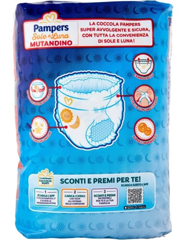 pampers sole e luna mutandino - 18 pannolini taglia 4 maxi 7-18 kg: tuttocasashop.live: igiene e cura della persona