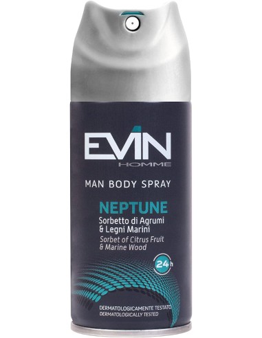 evin deodorante spray uomo 150ml - neptune sorbetto di agrumi e legni marini: tuttocasashop.live: igiene e cura della persona