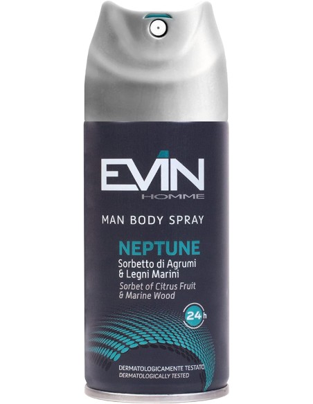 evin deodorante spray uomo 150ml - neptune sorbetto di agrumi e legni marini: tuttocasashop.live: igiene e cura della persona