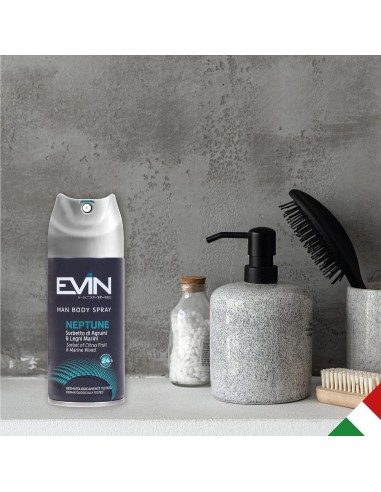 evin deodorante spray uomo 150ml - neptune sorbetto di agrumi e legni marini: tuttocasashop.live: igiene e cura della persona