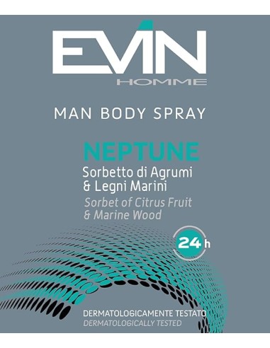 evin deodorante spray uomo 150ml - neptune sorbetto di agrumi e legni marini: tuttocasashop.live: igiene e cura della persona