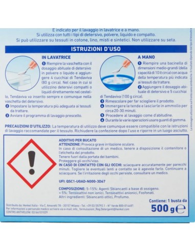 tendaviva grey additivo in polvere 500g - ravviva e rinnova i tendaggi: tuttocasashop.live: prodotti per bucato e tessuti