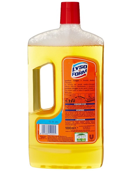 lysoform greggio detergente disinfettante - 1 litro: tuttocasashop.live: pulizia e cura della casa