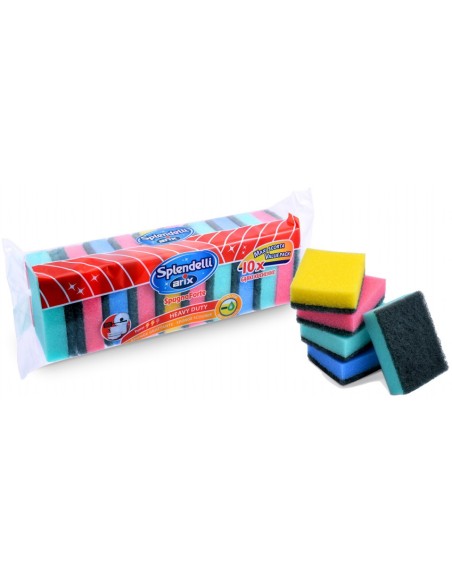 arix spugne con abrasivo - kit colori assortiti 10 pezzi: tuttocasashop.live: pulizia e cura della casa
