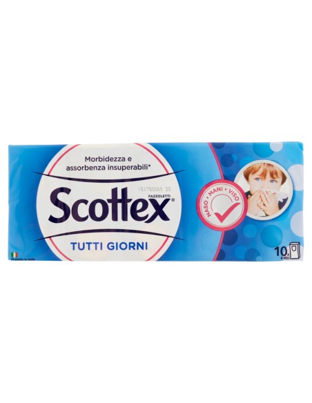 scottex fazzolettini di carta da naso - 10 pacchetti da 9 pezzi: tuttocasashop.live: carta & monouso