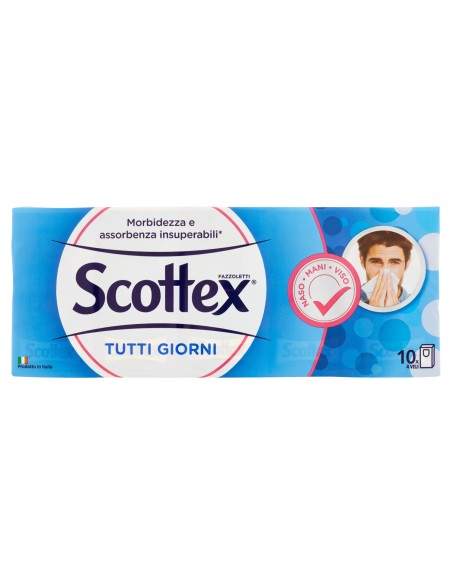 scottex fazzolettini di carta da naso - 10 pacchetti da 9 pezzi: tuttocasashop.live: carta & monouso