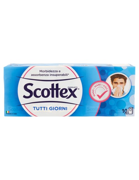 scottex fazzolettini di carta da naso - 10 pacchetti da 9 pezzi: tuttocasashop.live: carta & monouso