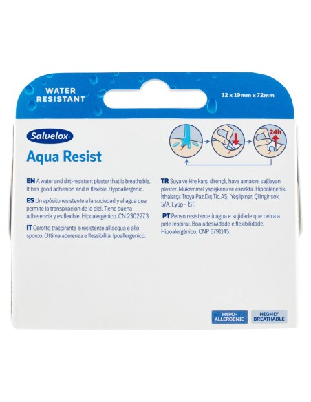 salvelox aquaresist cerotti per ferite 19mm x 72mm - 12 pezzi: tuttocasashop.live: igiene e cura della persona