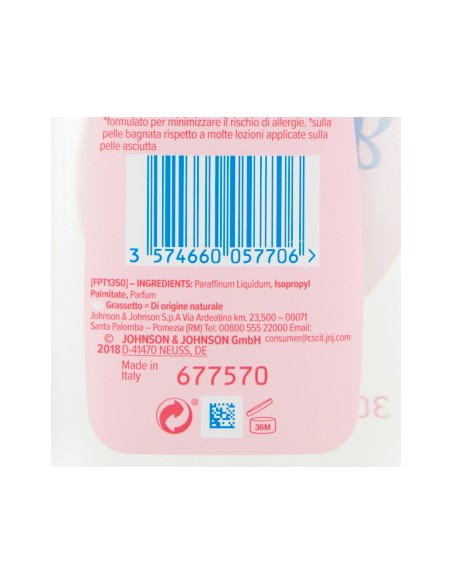 johnson's baby olio 300ml - classico - rosa: tuttocasashop.live: igiene e cura della persona
