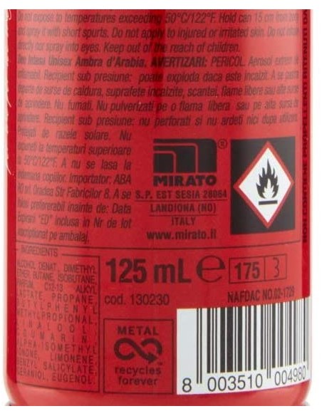 intesa sex unisex deodorante spray 125ml ambra profumo sensuale che attrae: tuttocasashop.live: igiene e cura della persona
