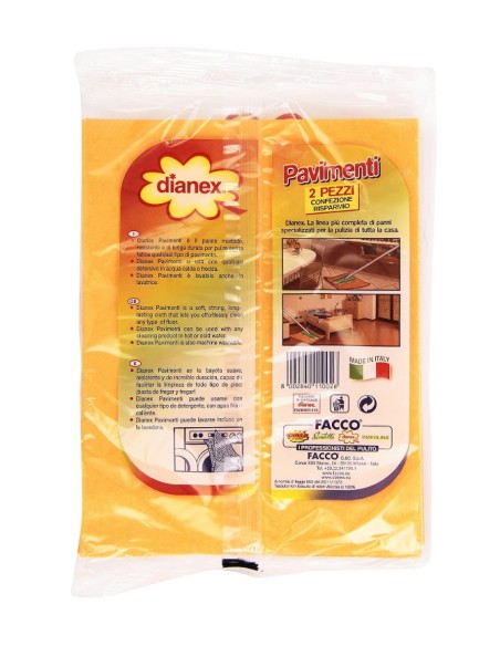 dianex panno pavimenti sintetico - confezione da 2 pezzi: tuttocasashop.live: pulizia e cura della casa