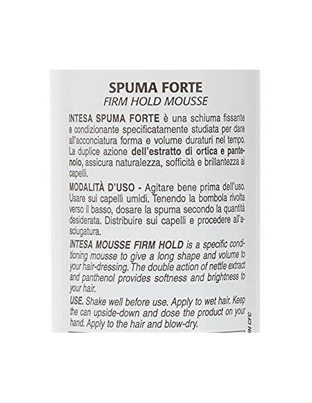 intesa spuma per capelli 300ml - fissaggio forte: tuttocasashop.live: igiene e cura della persona