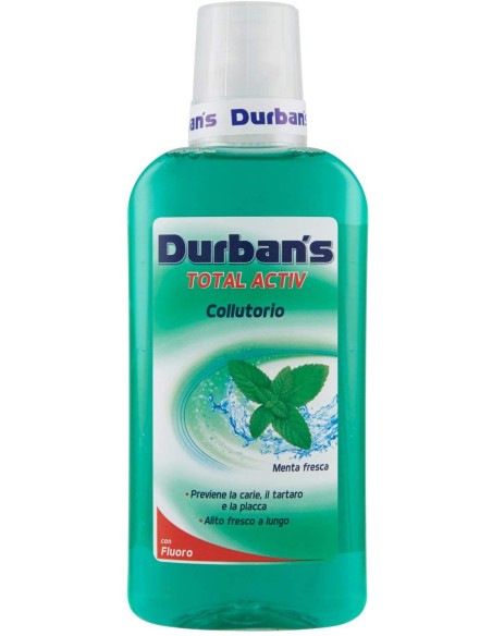 durbans collutorio per igiene dentale 500ml - active - menta piperita: tuttocasashop.live: igiene e cura della persona