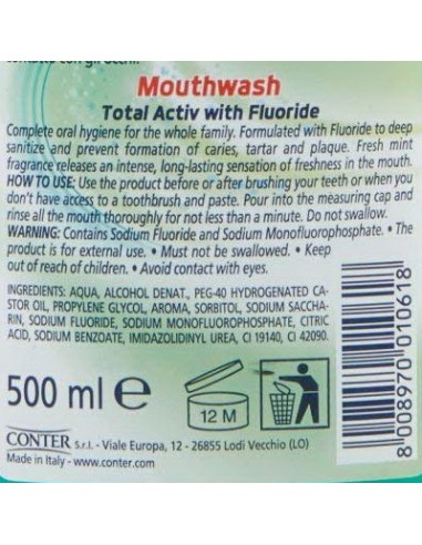 durbans collutorio per igiene dentale 500ml - active - menta piperita: tuttocasashop.live: igiene e cura della persona