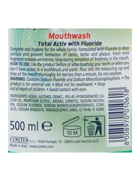 durbans collutorio per igiene dentale 500ml - active - menta piperita: tuttocasashop.live: igiene e cura della persona