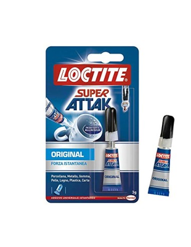 loctite super attak colla adesiva istantanea - tubo da 3 grammi - classic: tuttocasashop.live: altro - bazar