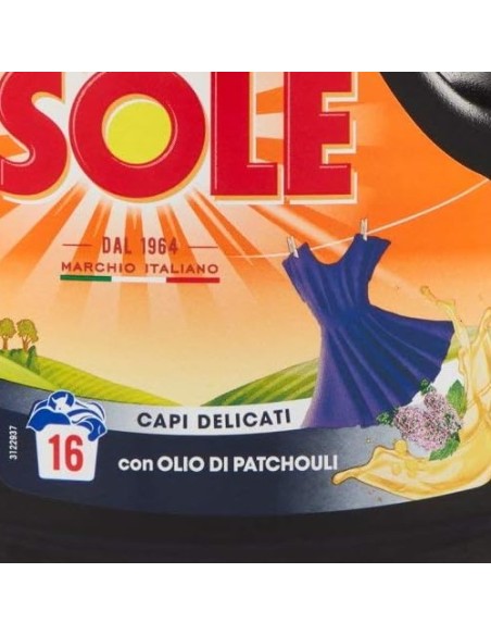 sole detersivo liquido 16 lavaggi 1l - capi scuri o neri: tuttocasashop.live: prodotti per bucato e tessuti