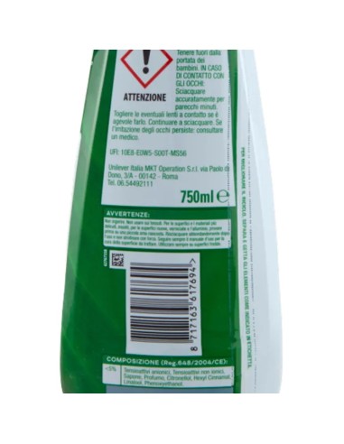 cif crema detergente cremoso - 750ml - classico: tuttocasashop.live: pulizia e cura della casa