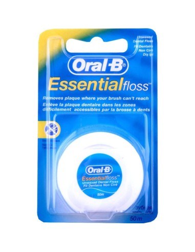 oral-b essential floss - filo interdentale non cerato - 50 metri - art.012: tuttocasashop.live: igiene e cura della persona