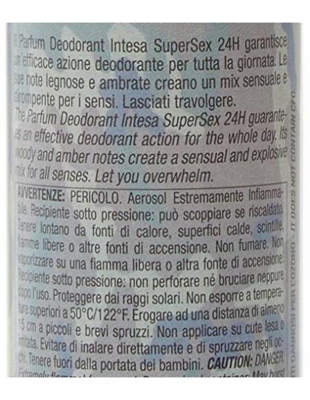 intesa sex unisex deodorante spray 150ml supersex sensual desiderio: tuttocasashop.live: igiene e cura della persona