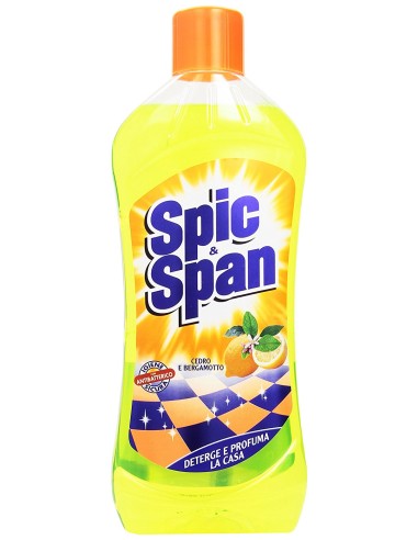 spic&span detergente liquido per pavimenti 1l - cedro e bergamotto: tuttocasashop.live: pulizia e cura della casa
