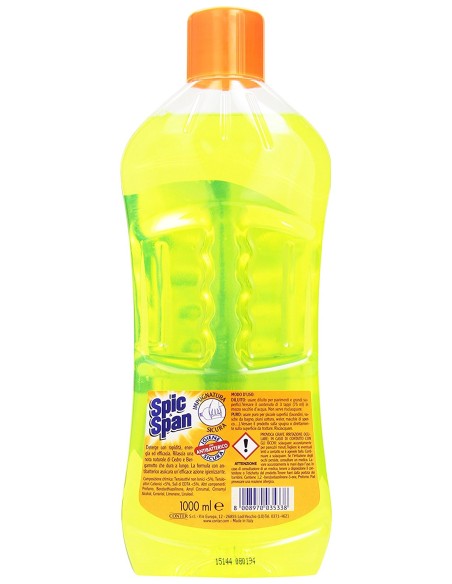 spic&span detergente liquido per pavimenti 1l - cedro e bergamotto: tuttocasashop.live: pulizia e cura della casa