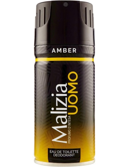 malizia uomo deodorante spray - 150ml - amber: tuttocasashop.live: igiene e cura della persona
