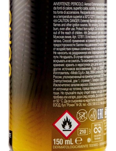 malizia uomo deodorante spray - 150ml - amber: tuttocasashop.live: igiene e cura della persona