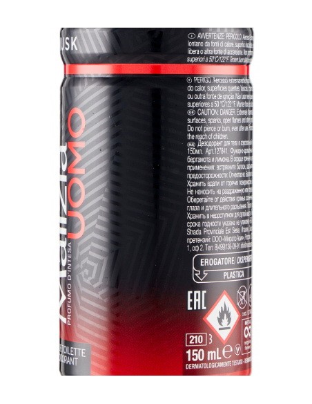 malizia uomo deodorante spray - 150ml - musk: tuttocasashop.live: igiene e cura della persona