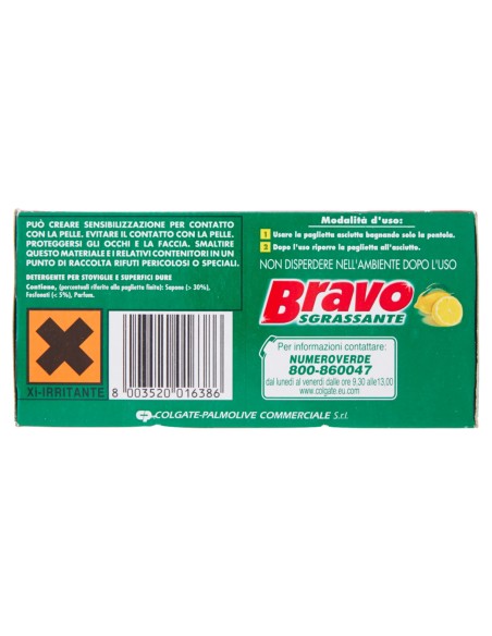 bravo pagliette di retina saponata - 7 pezzi - tamponi abrasivi al limone: tuttocasashop.live: pulizia e cura della casa