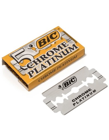 bic chrome platinum - 5 lame tradizionali - per rasoio tradizionale: tuttocasashop.live: igiene e cura della persona
