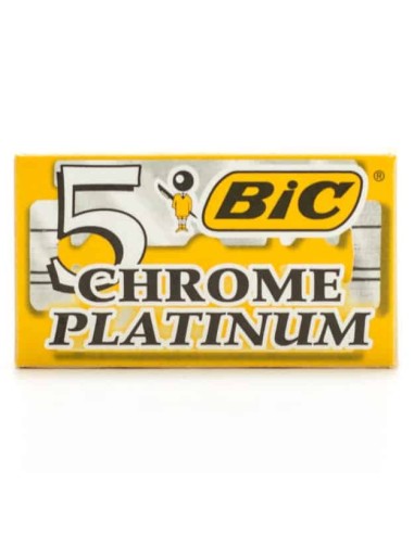 bic chrome platinum - 5 lame tradizionali - per rasoio tradizionale: tuttocasashop.live: igiene e cura della persona