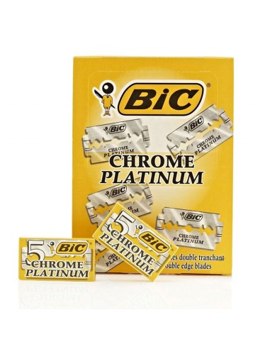 bic chrome platinum - 5 lame tradizionali - per rasoio tradizionale: tuttocasashop.live: igiene e cura della persona