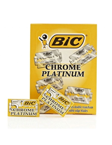 bic chrome platinum - 5 lame tradizionali - per rasoio tradizionale: tuttocasashop.live: igiene e cura della persona