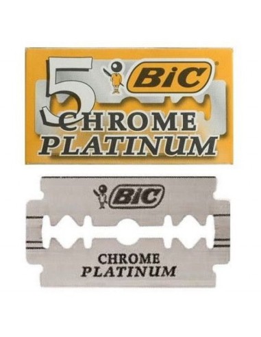 bic chrome platinum - 5 lame tradizionali - per rasoio tradizionale: tuttocasashop.live: igiene e cura della persona