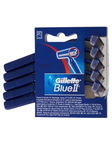 gillette blue ii rasoi radi e getta bilama - 5 pezzi - classic: tuttocasashop.live: igiene e cura della persona