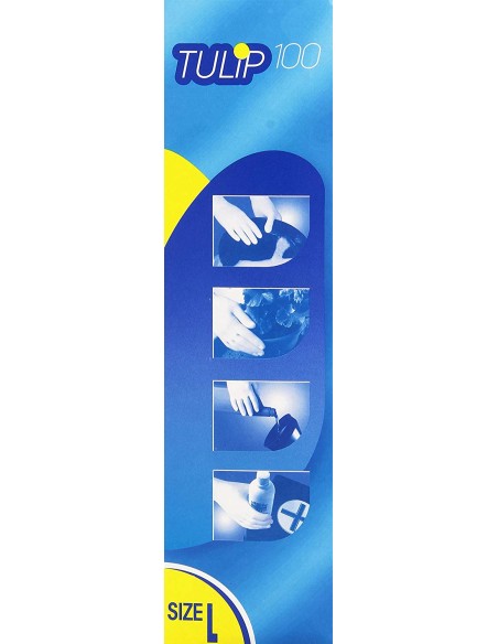 tulip fit soft 100 guanti in lattice talcati - taglia grande l 8.5: tuttocasashop.live: pulizia e cura della casa