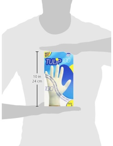 tulip fit soft 100 guanti in lattice talcati - taglia grande l 8.5: tuttocasashop.live: pulizia e cura della casa