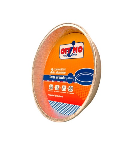 ottimo vaschetta alluminio formato torta - diametro 27cm - 2 pezzi: tuttocasashop.live: carta & monouso