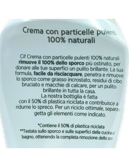 cif crema detergente cremoso - 500ml - classico: tuttocasashop.live: pulizia e cura della casa
