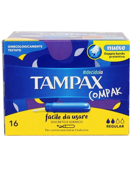 tampax compak assorbenti igienici interni - 16 pezzi - formato regular: tuttocasashop.live: igiene e cura della persona