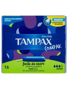 tampax compak assorbenti igienici interni - 16 pezzi - formato super: tuttocasashop.live: igiene e cura della persona